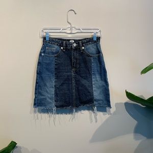 Two tone denim skirt Xs